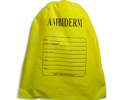bolsa amarilla residuos ambiderm distribuidor